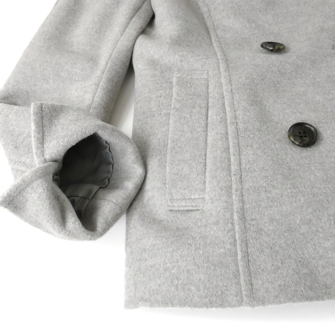 【高級 美品】23区 アンゴラウール ダブルブレストコート ピーコートタイプ