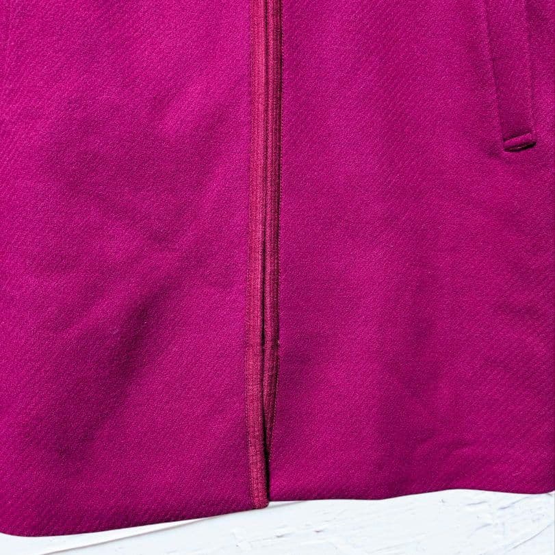 ❤新品❤AS KNOW AS大きいサイズ15号ウール混 丸首ジップコート濃ピンク