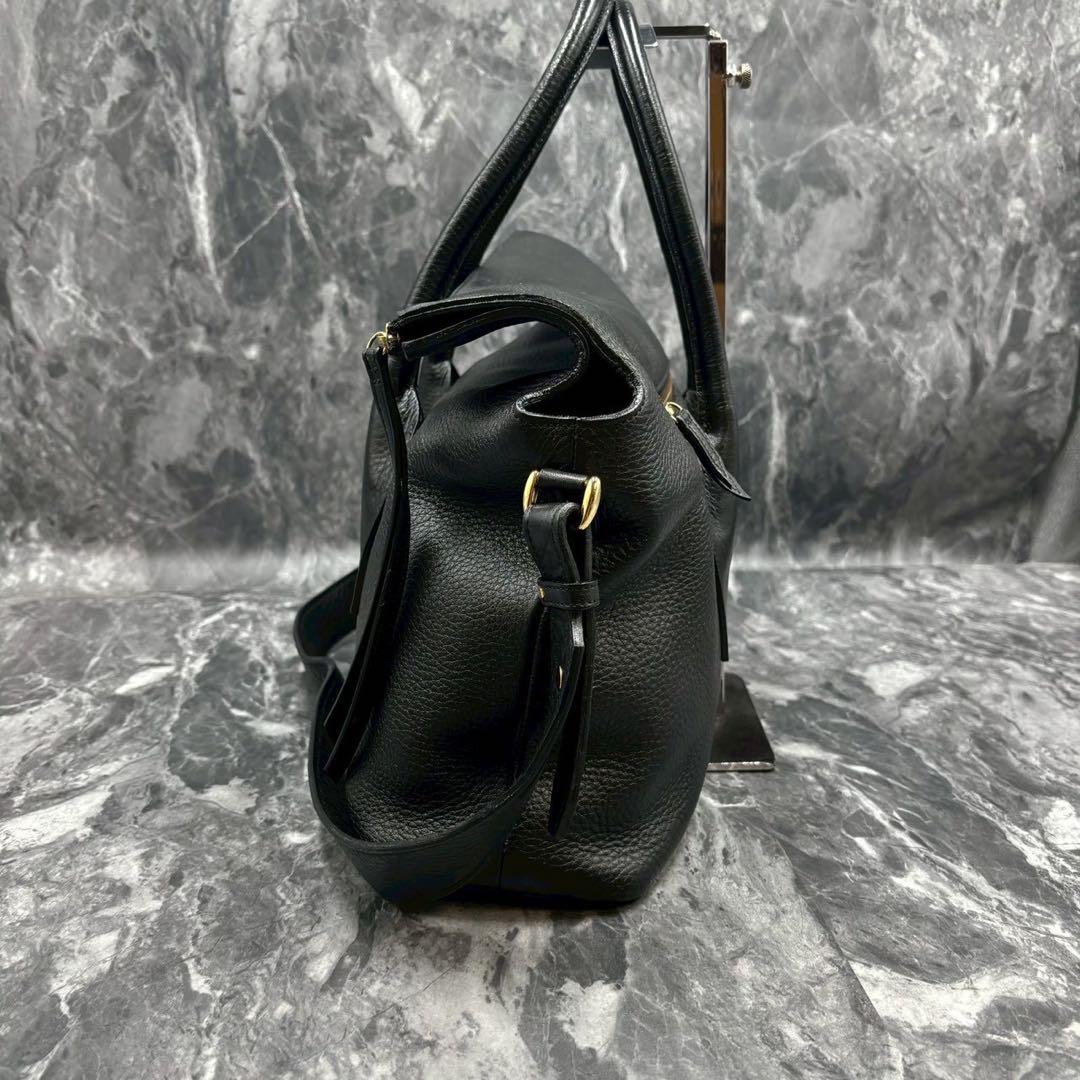 美品】Beato Rosso ベアートロッソ 2way レザー トートバッグ 黒