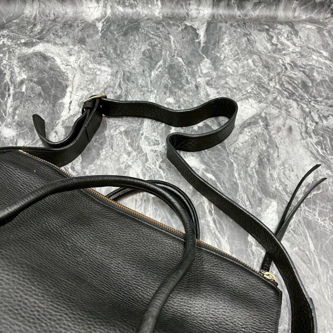 美品】Beato Rosso ベアートロッソ 2way レザー トートバッグ 黒