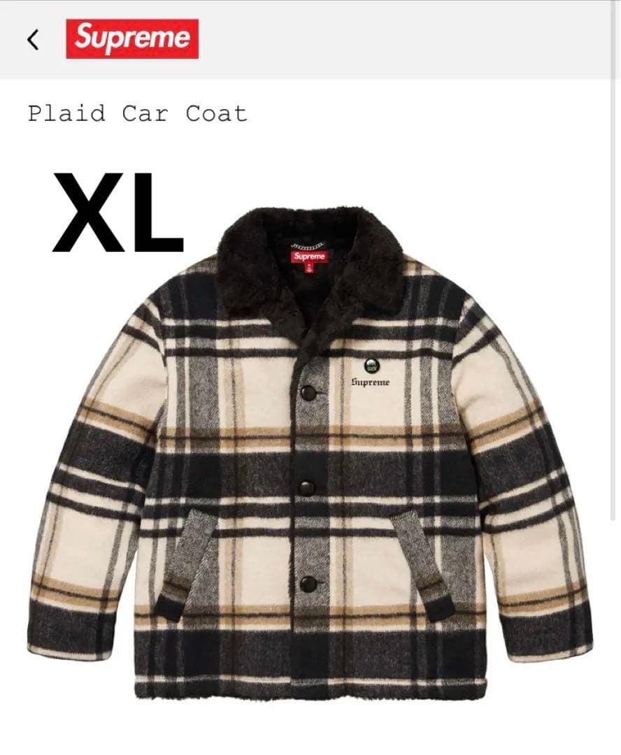 ジャケット・アウター supreme Plaid Car Coat XL