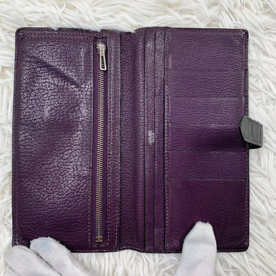 【✨希少✨】エルメス 長財布 べアン クラシック ヴォーエプソン ブラック
