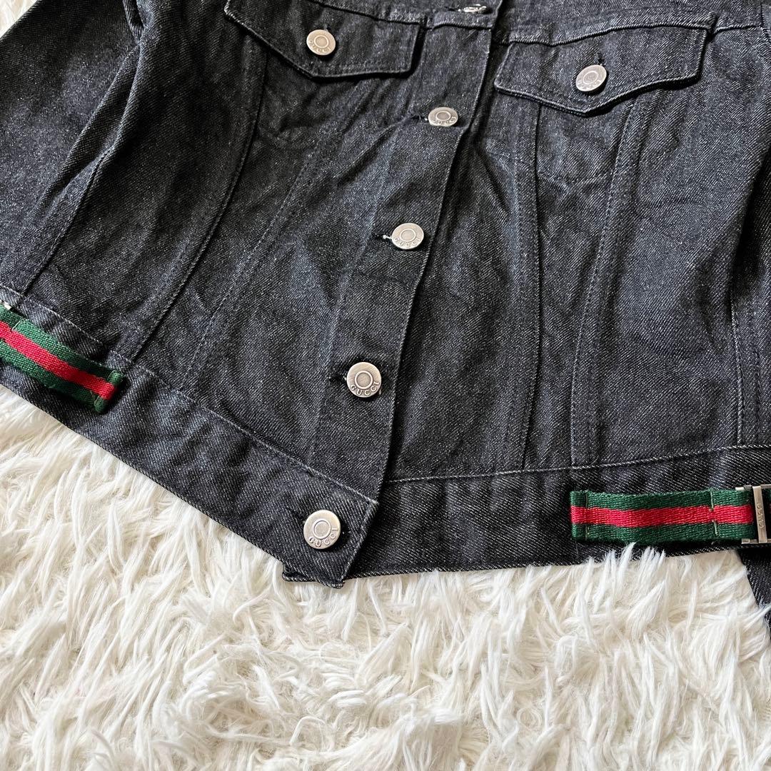 【美品✨】GUCCI　ブラックデニムジャケット　トムフォード期　シェリーライン