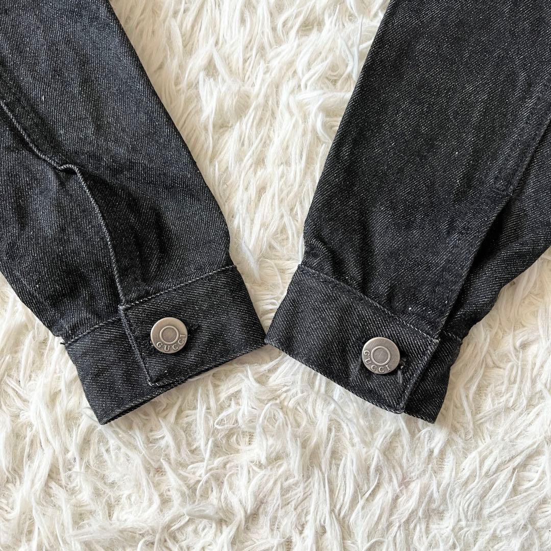 【美品✨】GUCCI　ブラックデニムジャケット　トムフォード期　シェリーライン