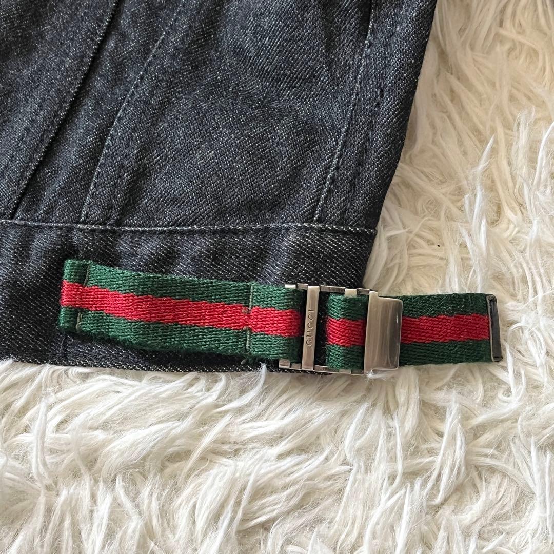 【美品✨】GUCCI　ブラックデニムジャケット　トムフォード期　シェリーライン