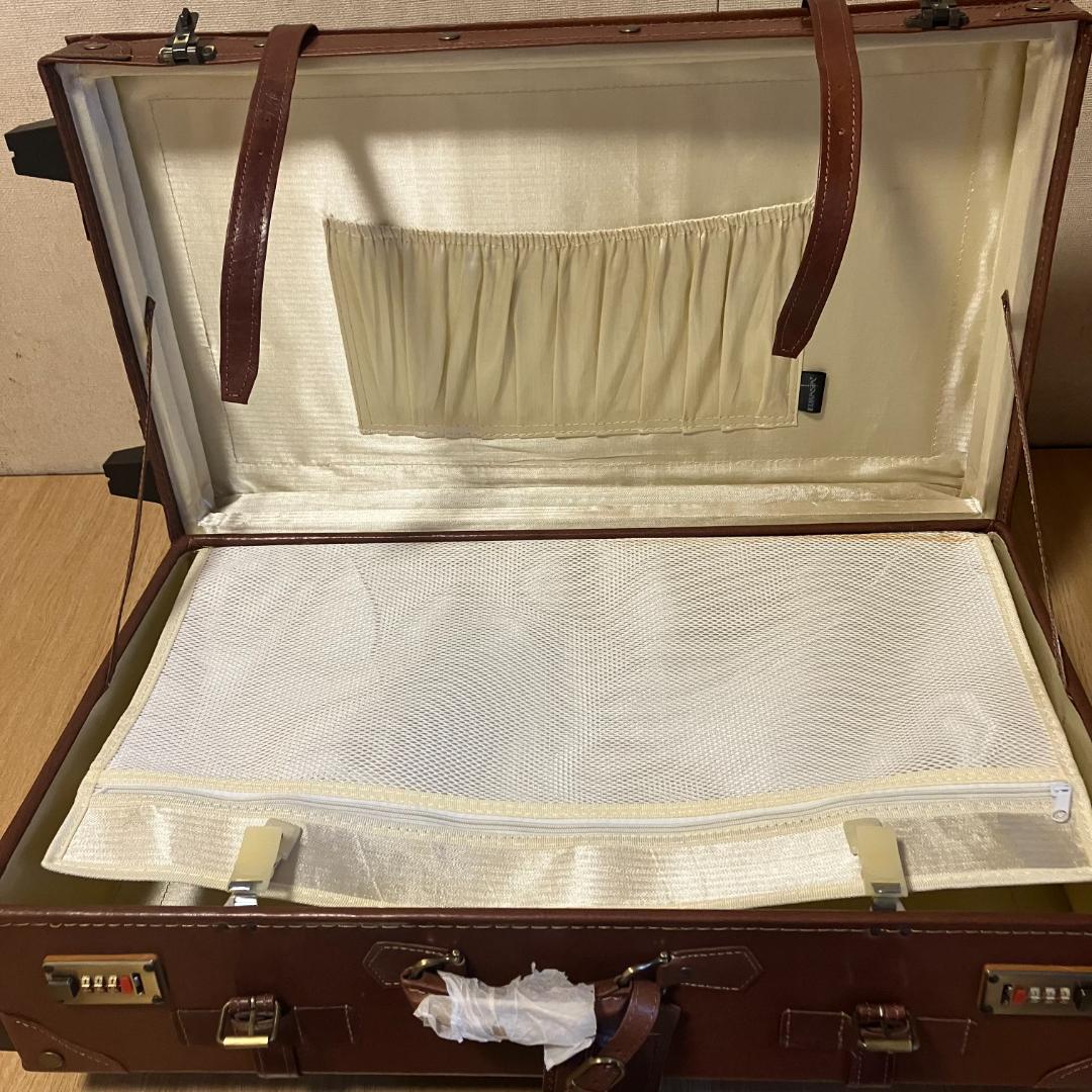 【新品】ユーラシア 豚革 トランク キャリーケース 旅行バッグ スーツケース 茶