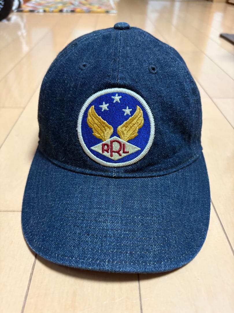 Ralph Lauren RRL デニムキャップ エンブレム付き