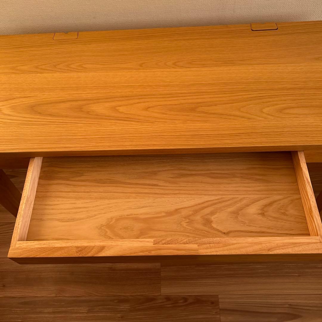 【美品】ベルメゾン パソコンデスク 木製 ナチュラル 学習机 100×40 cm