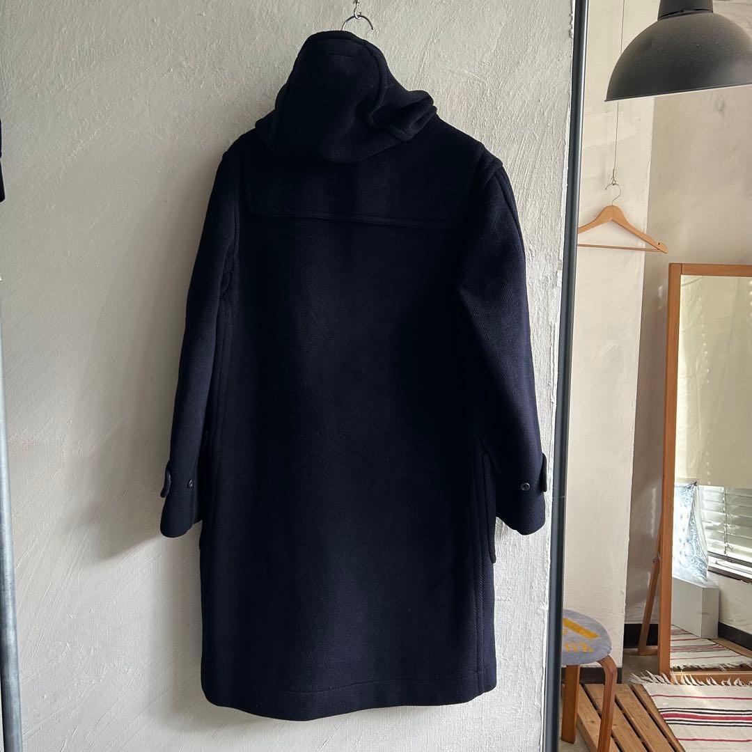 英国製 INVERTERE ヘリンボーン ダッフルコート ネイビー M