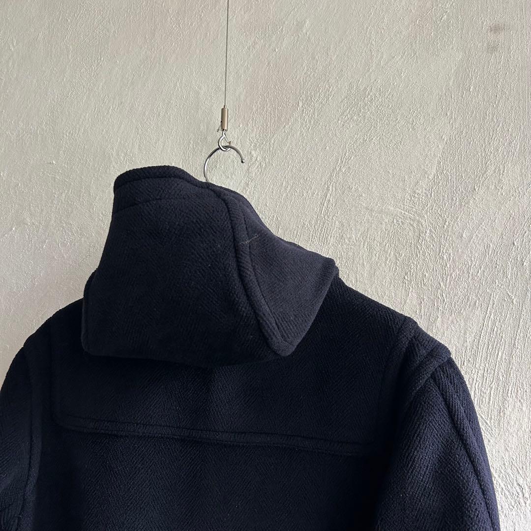 英国製 INVERTERE ヘリンボーン ダッフルコート ネイビー M