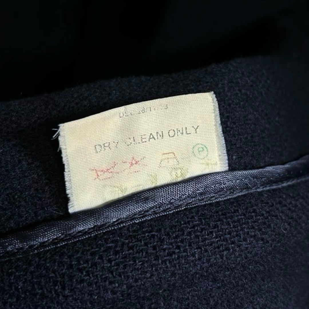 英国製 INVERTERE ヘリンボーン ダッフルコート ネイビー M