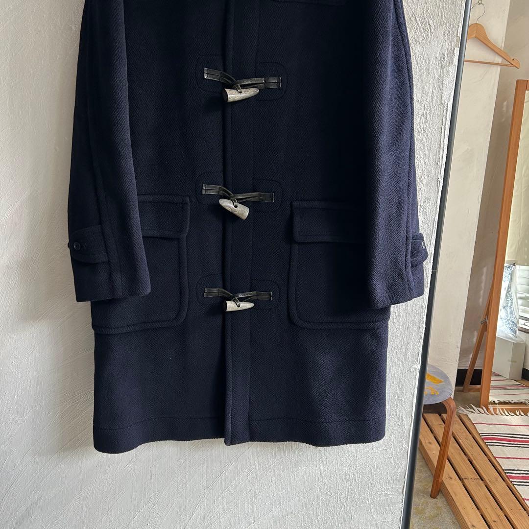 英国製 INVERTERE ヘリンボーン ダッフルコート ネイビー M