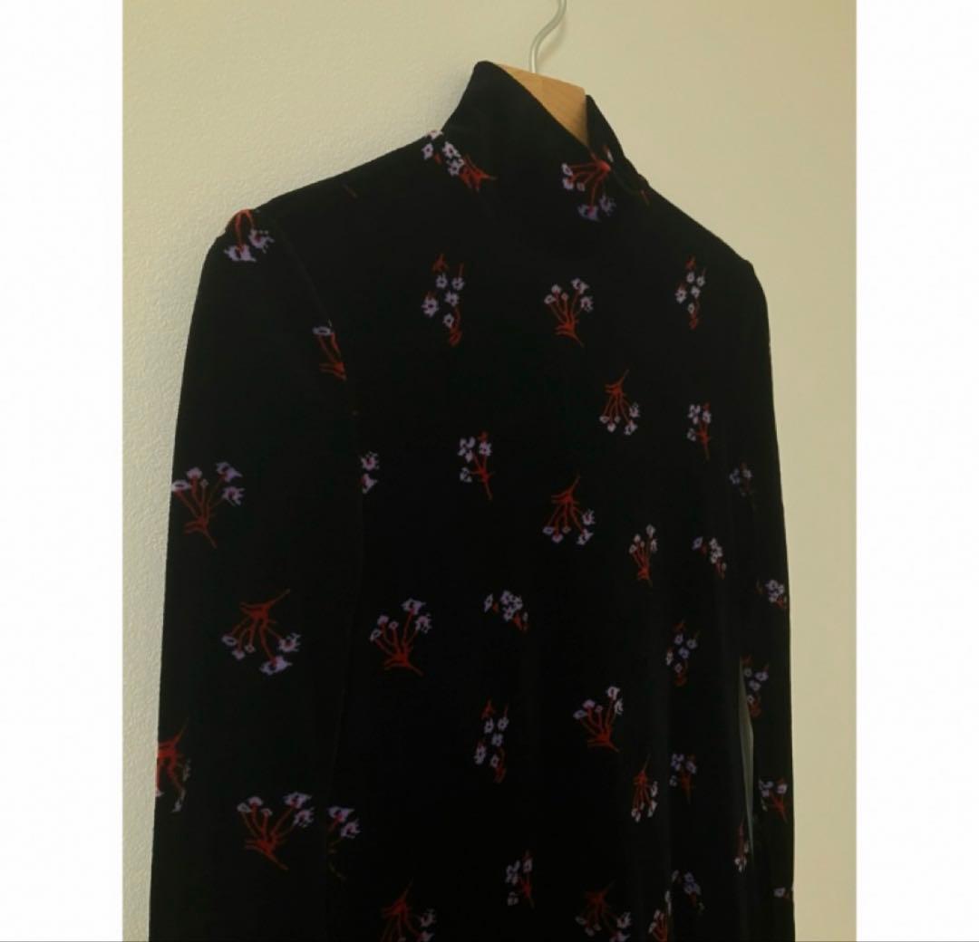 ワンピース Floral Velour Jacquard High Neck Dress