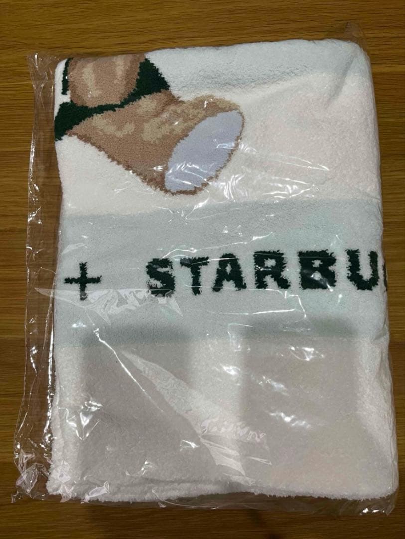 【未使用】ジェラピケ パウダーベアジャガードボーダーブランケット ミントグリーン