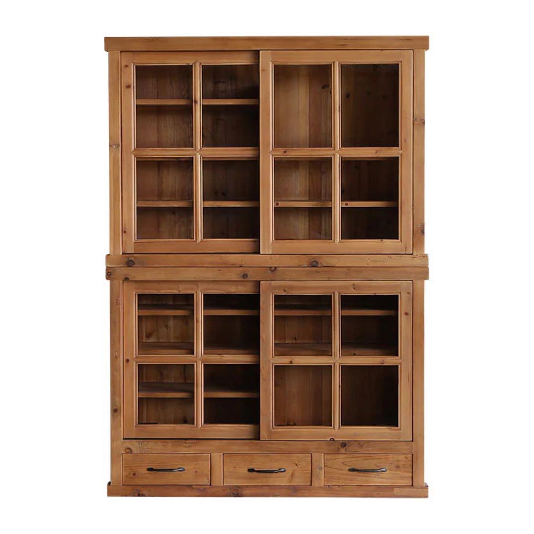 ガラク キャビネット ブラウン 120cm 【クラッシュゲート】下部のみ