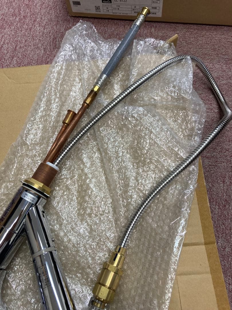 新品　サンエイシングル浄水器付ワンホールスプレー混合栓　K87680TJV