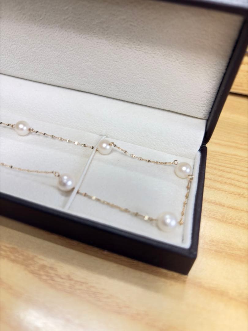 ESTELLE パールネックレス K10 使用2回 美品 ケース付き