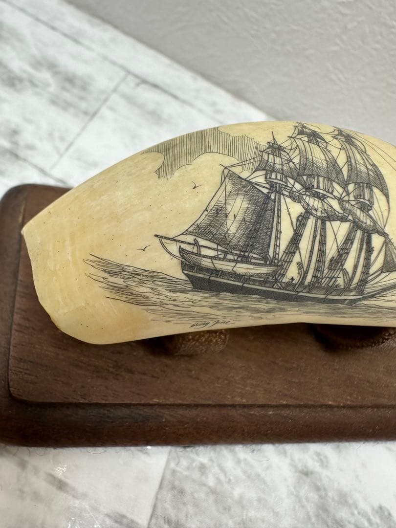 Doug Jine 船の彫刻 置物 84g