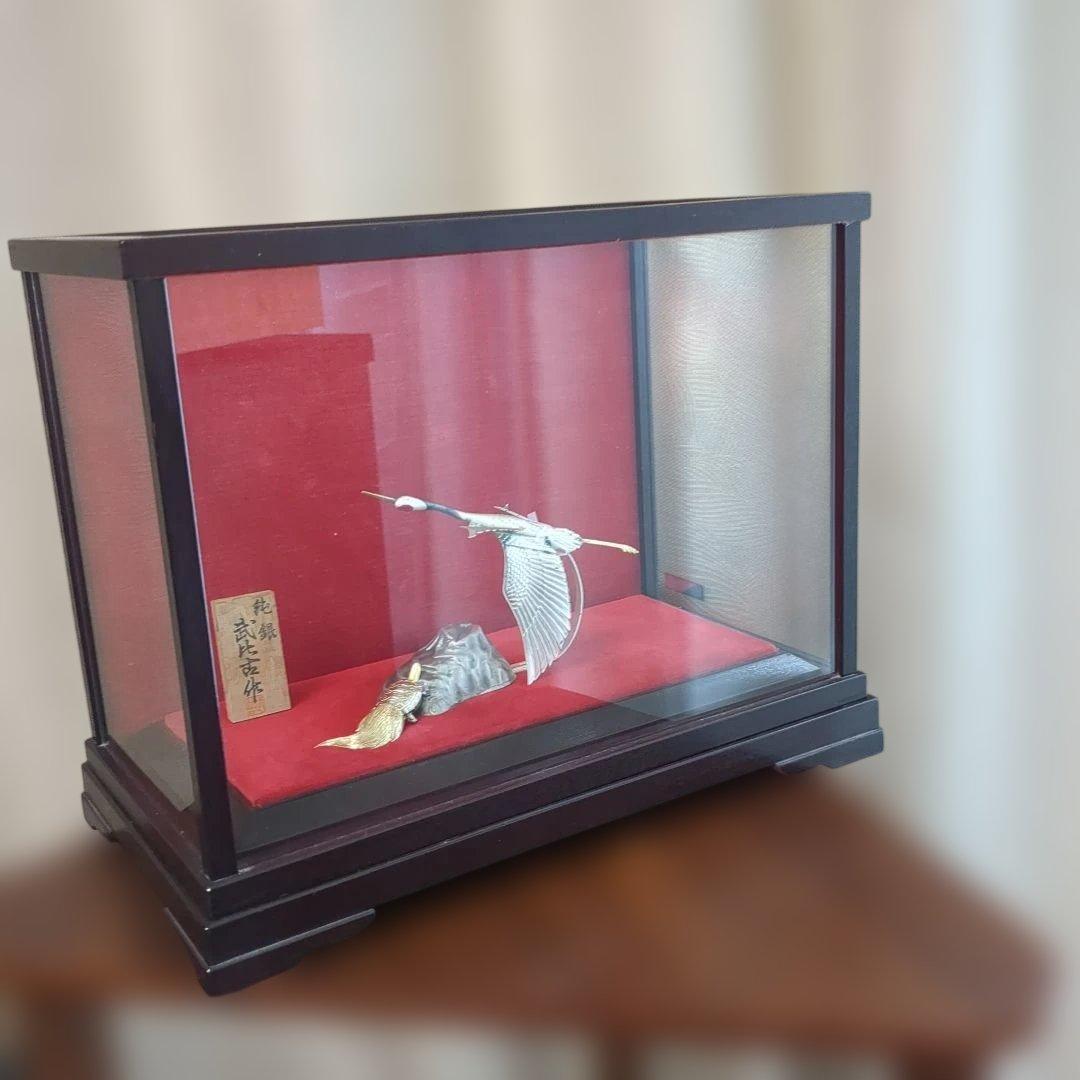 G*郎様 武比古　純銀製（たぶん）　鶴3.5号　訳あり保管品　ガラスケース無し