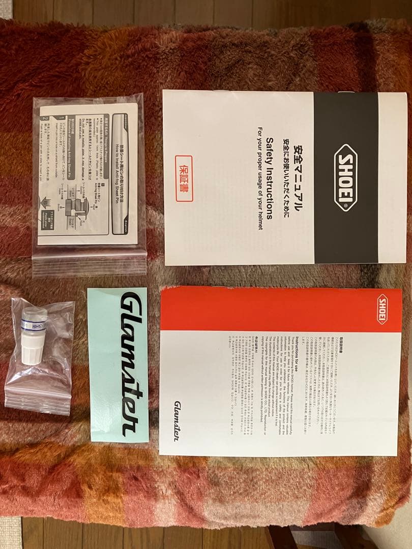 SHOEI Glamster リザレクション青Mサイズ　ミラーシールド付き