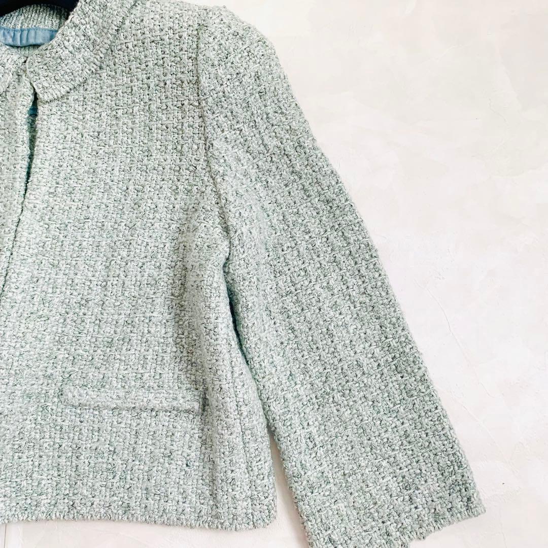 FOXEY Tweed Compact ツイードニットジャケット　2way