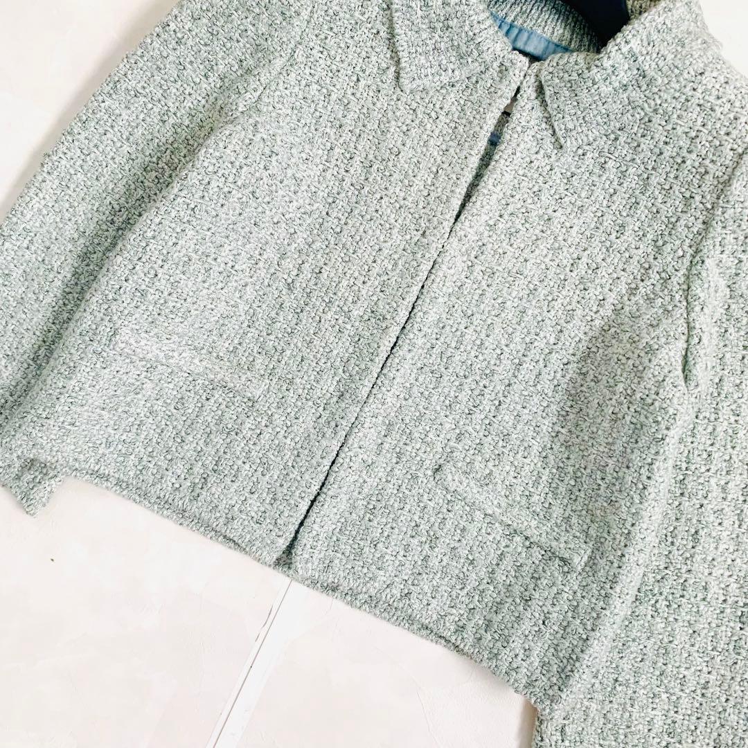 FOXEY Tweed Compact ツイードニットジャケット　2way