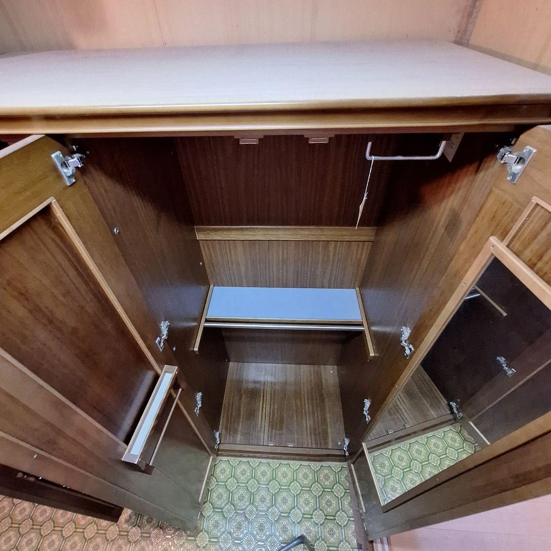 天然木洋服タンス収納クローゼット3扉 婚礼タンス ワードローブ