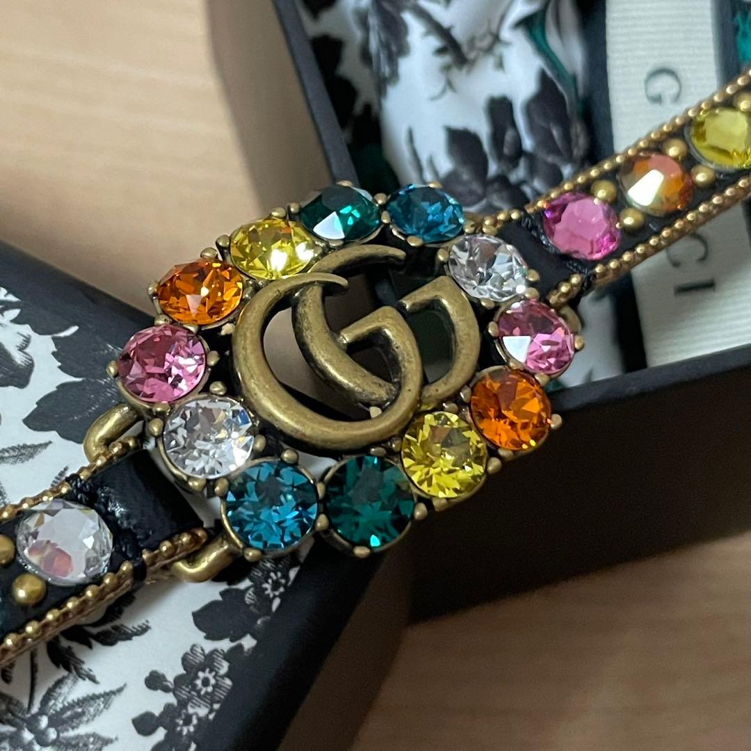 ✨️極美品✨️ GUCCI バングブレスレット マルチカラー GGロゴ 箱付き