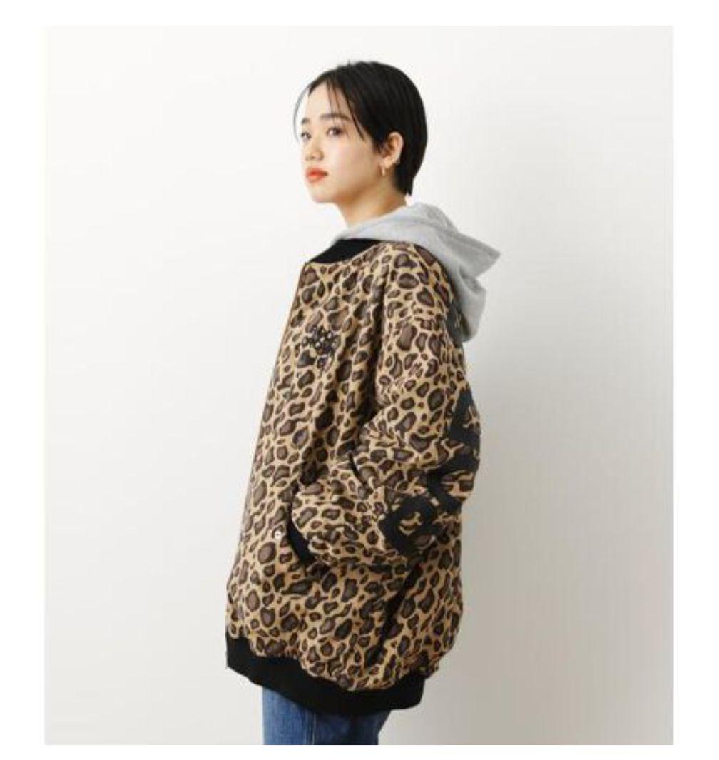 ロデオクラウンズ　HOODED BIG　レオパード柄 ブルゾン　RCWB