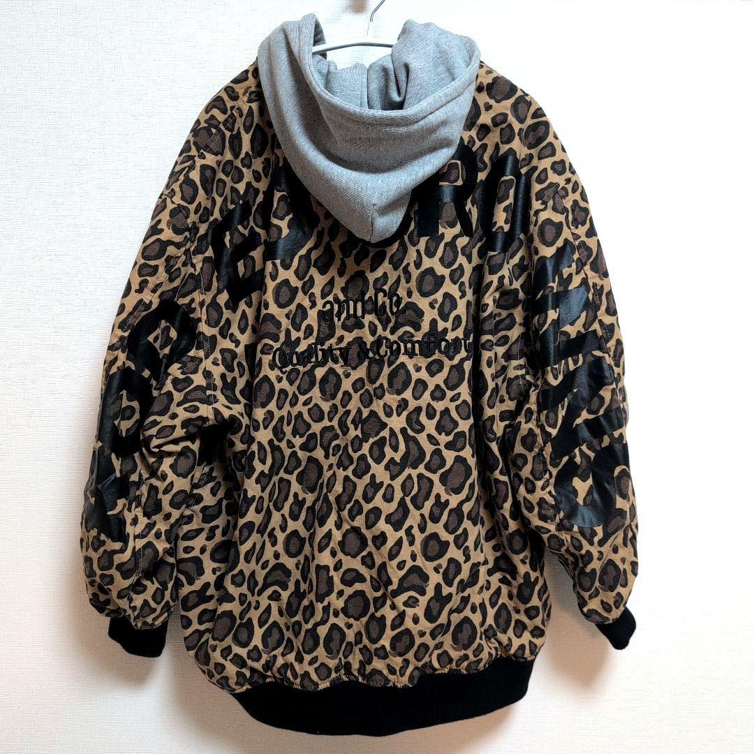 ロデオクラウンズ　HOODED BIG　レオパード柄 ブルゾン　RCWB