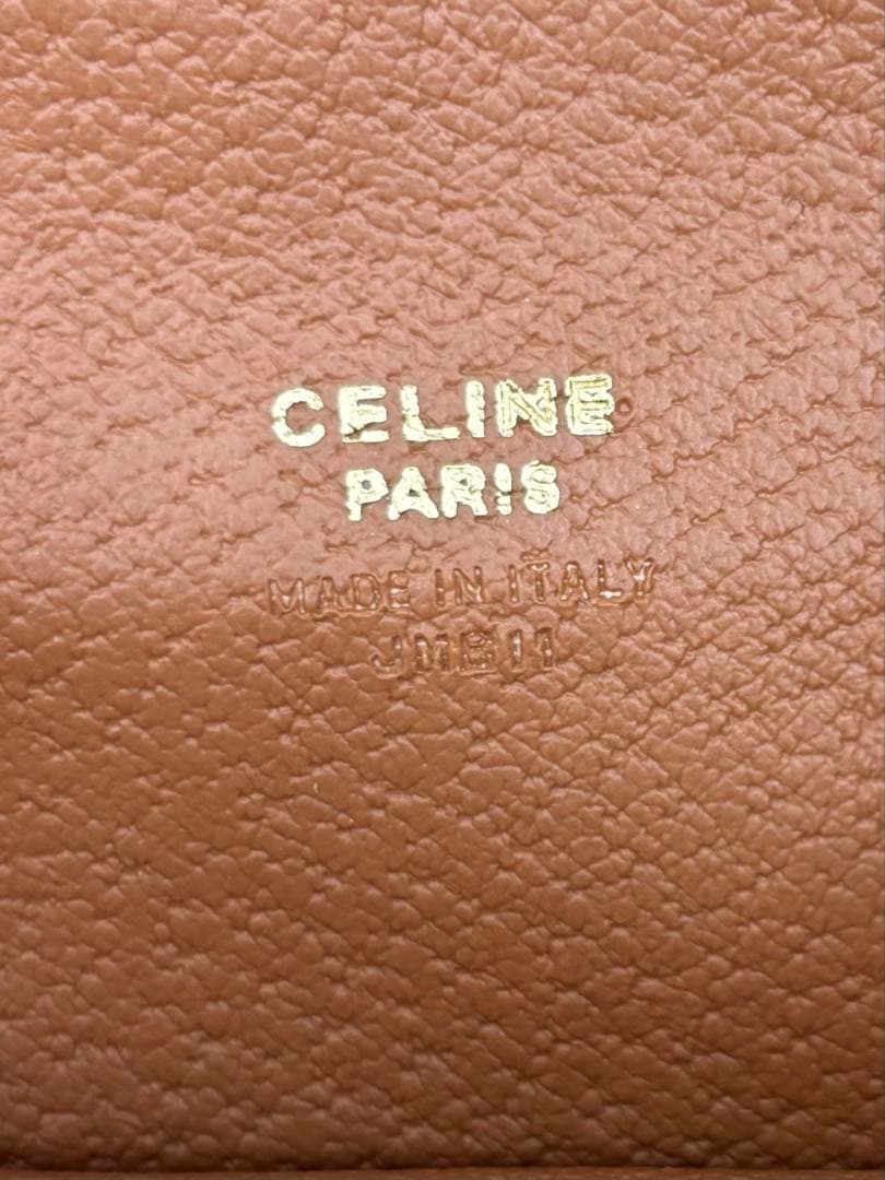 美品 CELINE セリーヌ マカダム クラッチバッグ ブラウン PVC