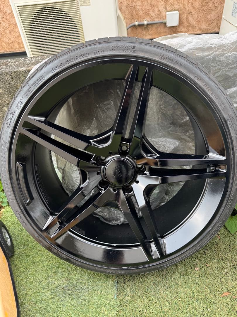 4本　20インチ ブラック 5スポークホイールセット　メルセデスベンツ　w447