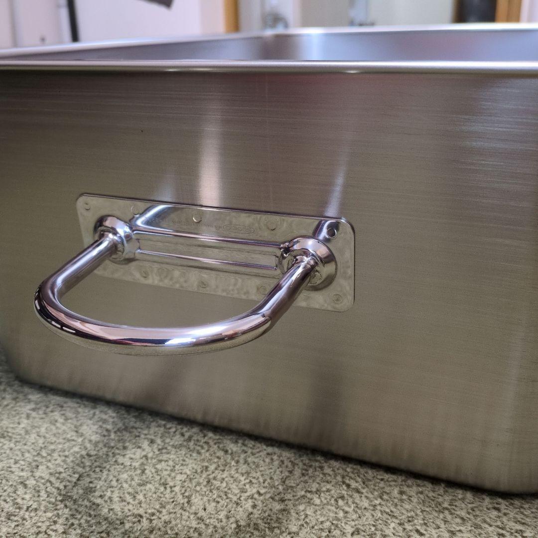 ステンレス給食バッドハンドル付 9個　専用販売