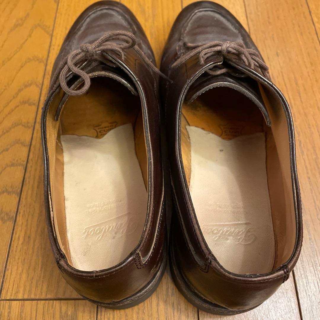 Paraboot ダークブラウン リスレザー人気シャンボード8 美品鏡面