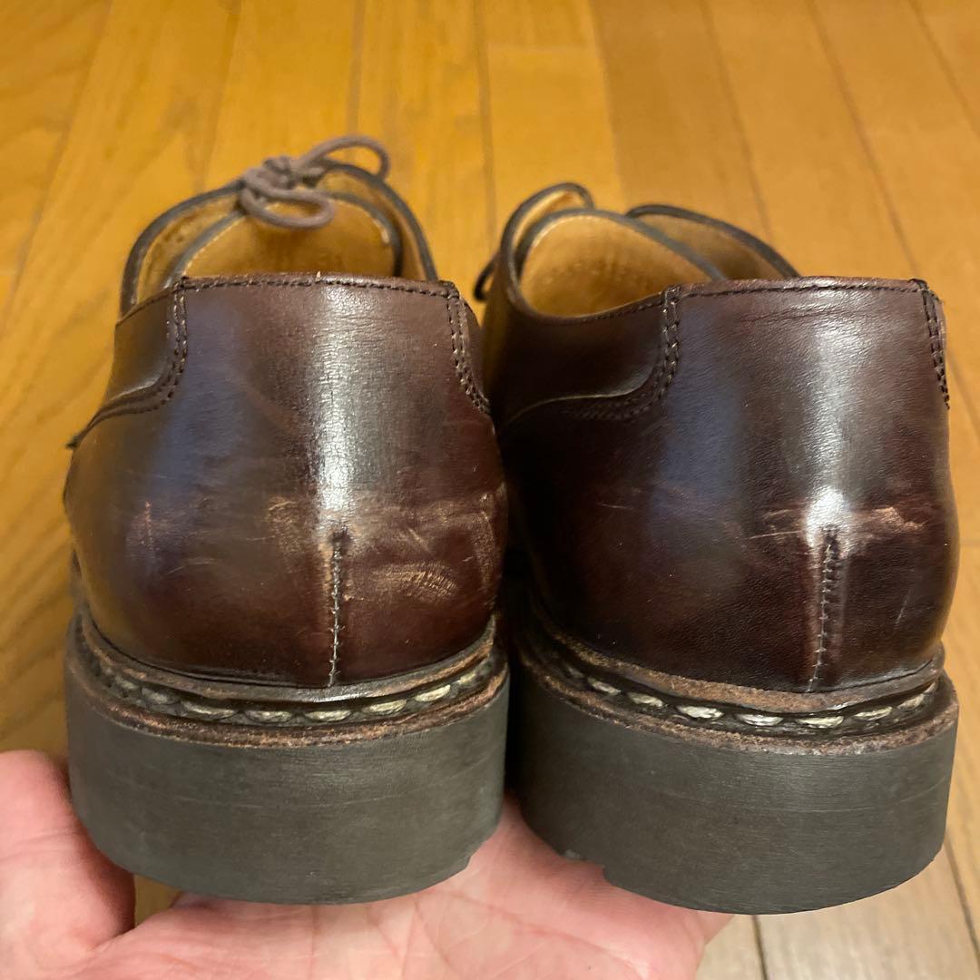 Paraboot ダークブラウン リスレザー人気シャンボード8 美品鏡面