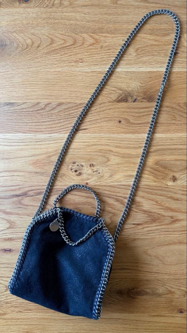 【美品】ステラマッカートニー　ファラベラ　タイニートートバッグ　ブラック