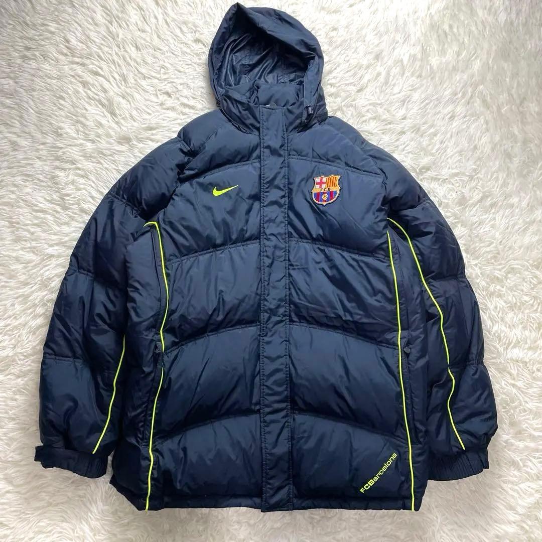 希少✨バルセロナ×ナイキ ダウンジャケット ベンチコート サッカー Lサイズ