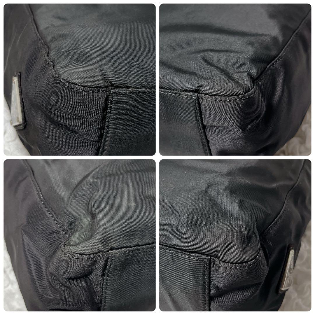 美品✨PRADA プラダ　ナイロン トートバッグ 三角プレート 黒　肩掛け