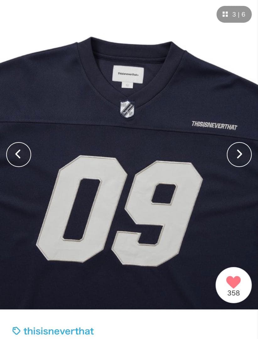 thisisneverthat Football Jersey 新品未使用　美品