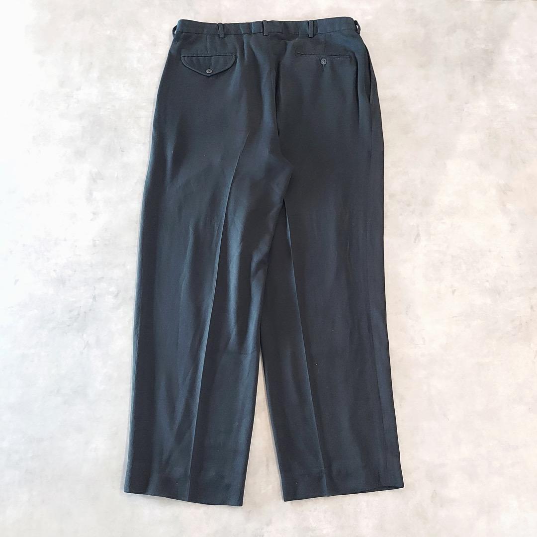 ポロ ゴルフ ラルフローレン W36 スラックス 90s 古着 黒 15541