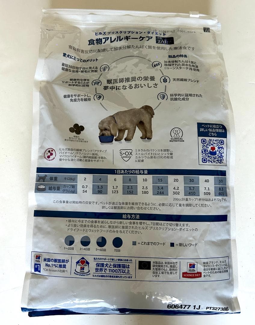 犬 ヒルズ z/d zd 小粒 3kg 食物アレルギー