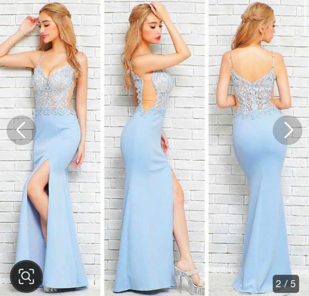 エンジェルアール　ロングドレス　キャバドレス sugar サックス