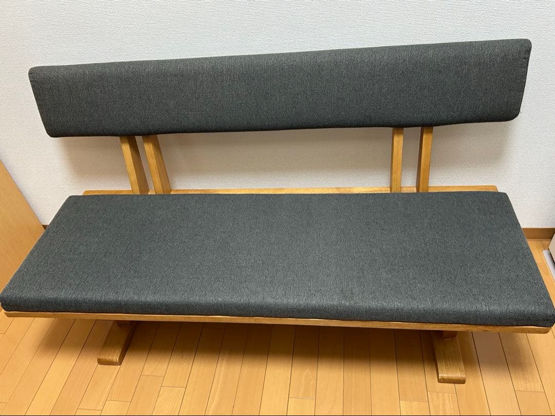 最終値下げ❣️小春 肘付ベンチ天然木 和モダン シンプル　木製 回転チェア