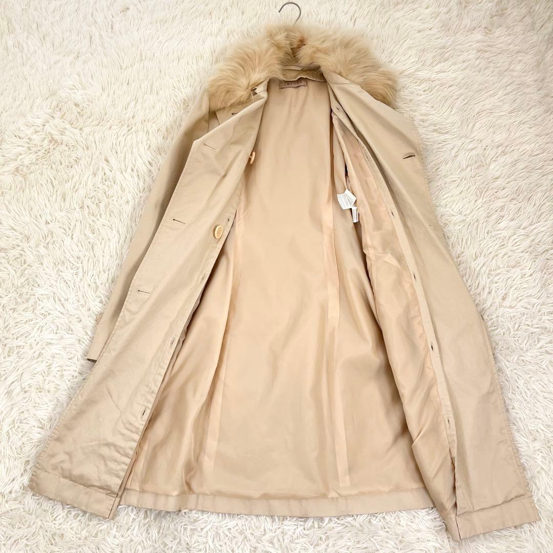 MAXMARA イブルース フォックスファー トレンチコート ライナー付 44