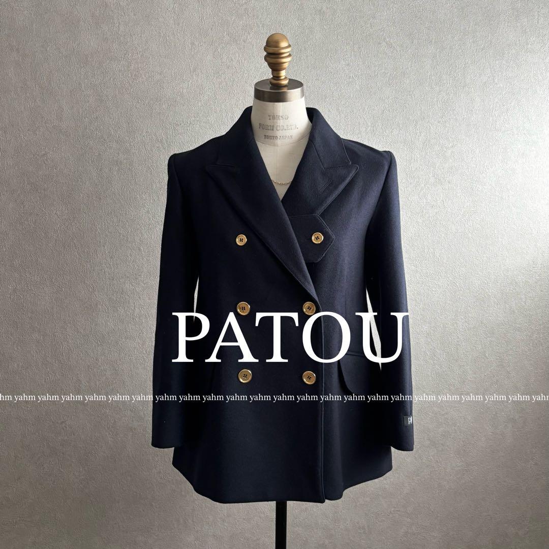 美品　PATOU パトゥ　ICONIC ダブルブレストジャケット　ネイビー　34
