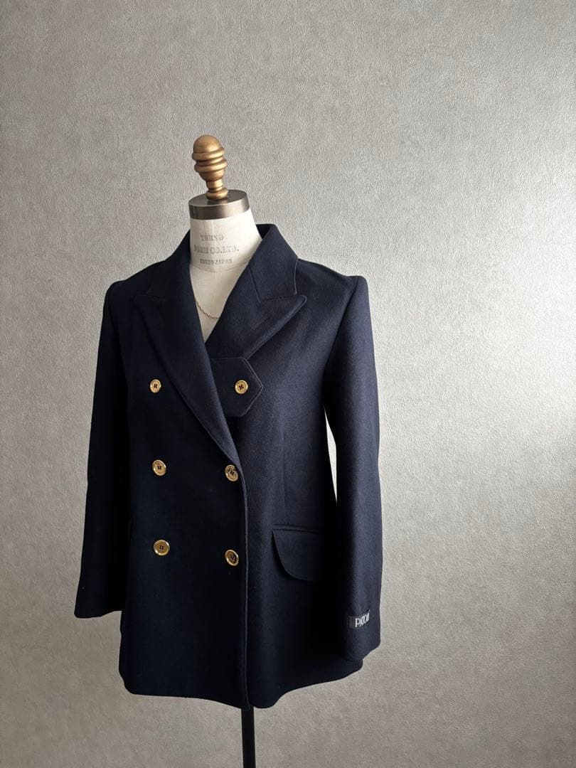 美品　PATOU パトゥ　ICONIC ダブルブレストジャケット　ネイビー　34
