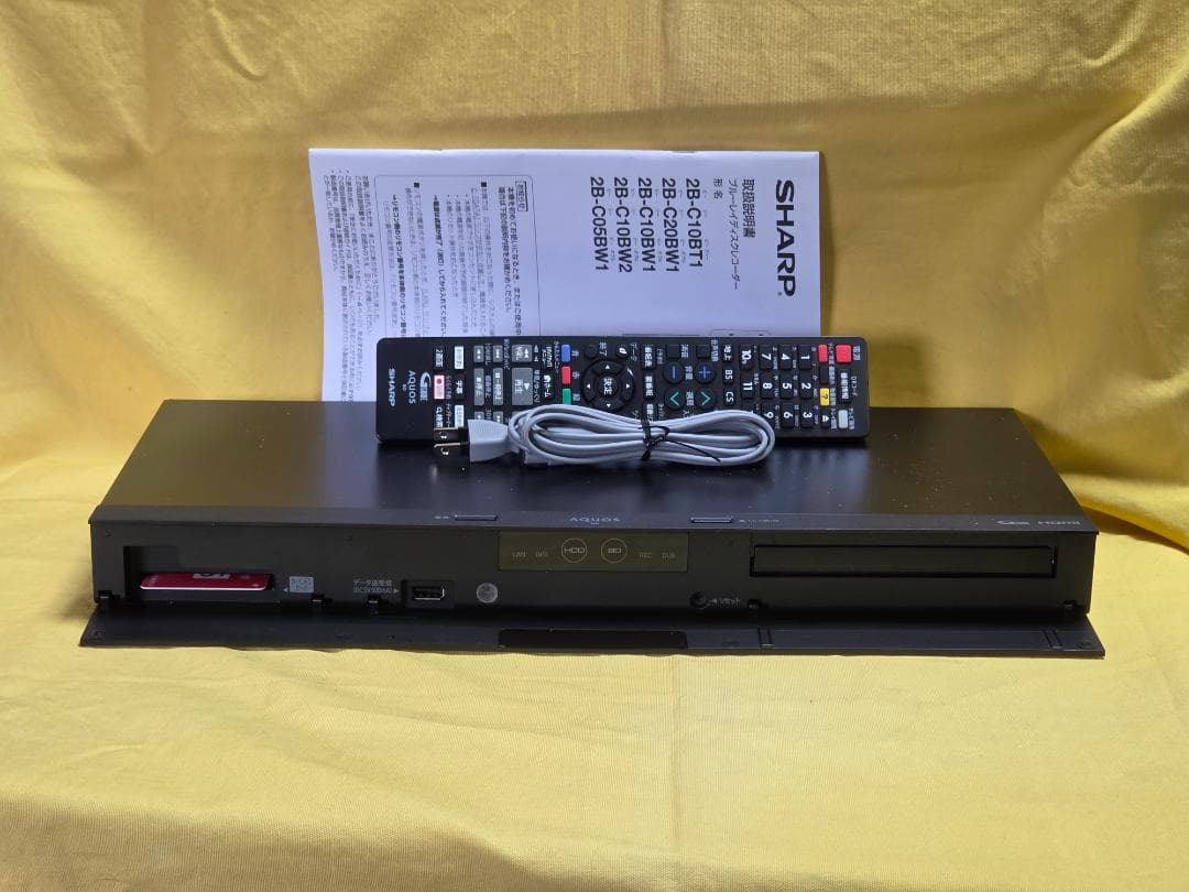 SHARP AQUOS BDレコーダー 2B-C10BW1　2019年製 整備品