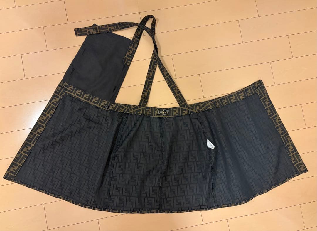 FENDI レア　ヴィンテージ　巻きサロペットスカート　40 ズッカ柄
