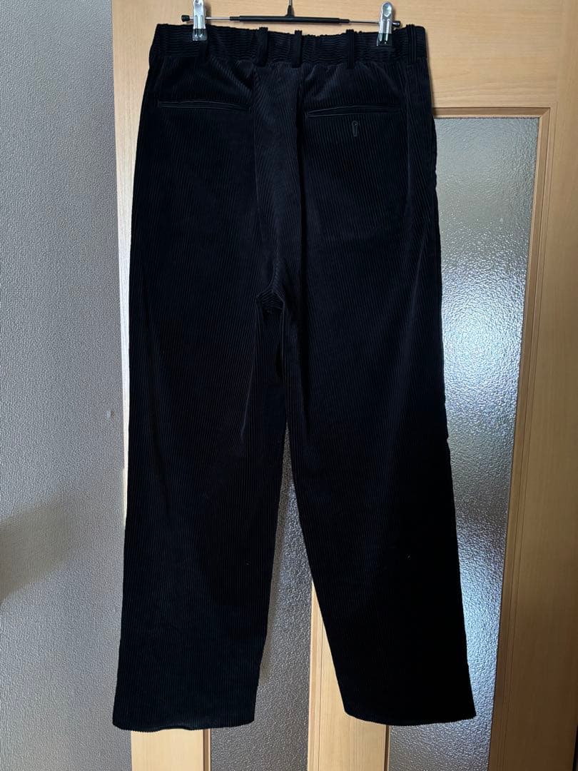 25AW MARKAWARE コーデュロイ タックパンツ BLACK size2