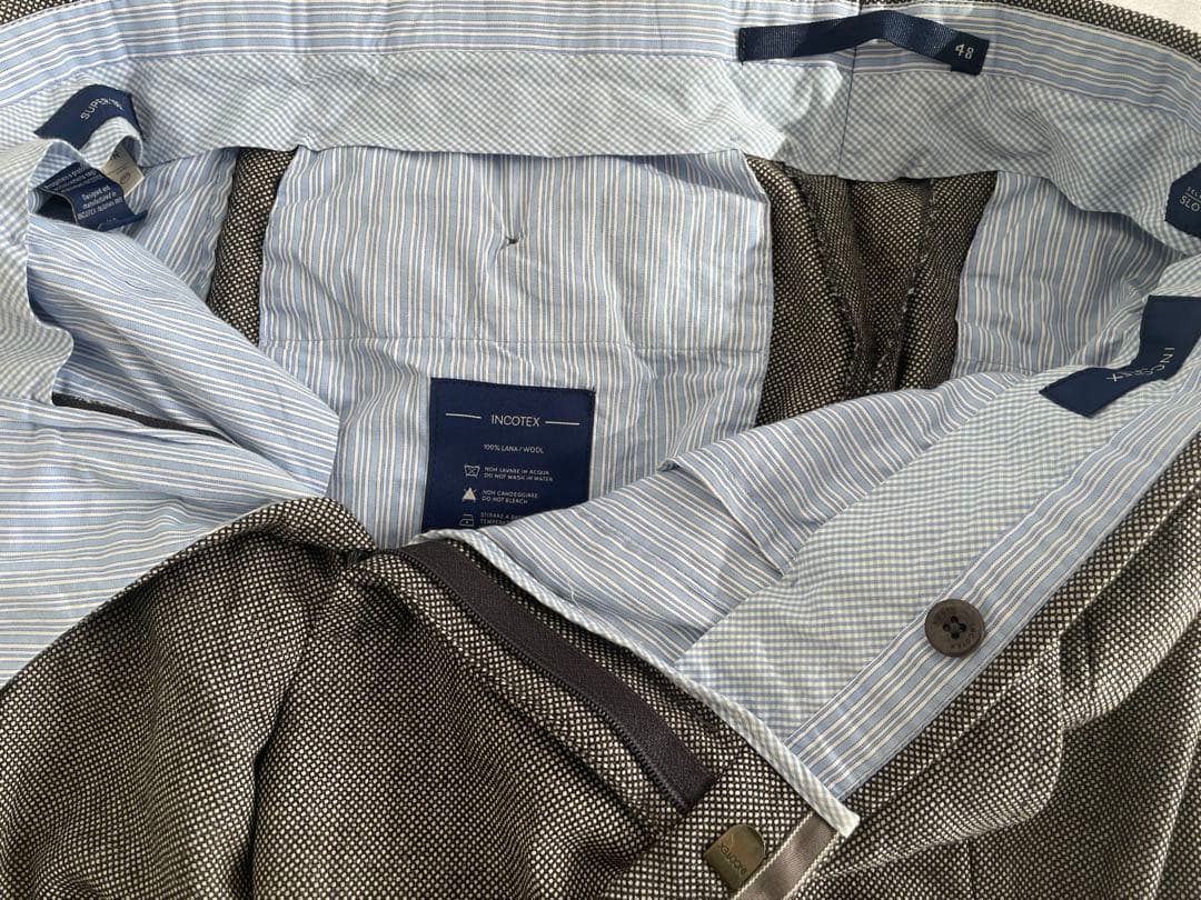 【ビームスF/秋冬春】インコテックス ウールスラックス 48（M〜L）